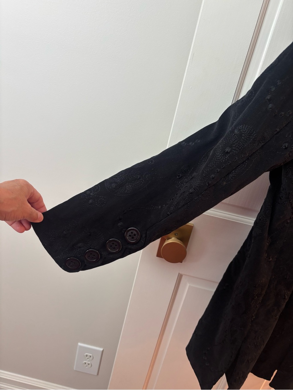 AN REN Textured Button-Front Women's coat - Picture 6 of 8